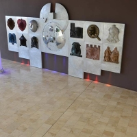 Bodenplatten aus Travertin (Troja)