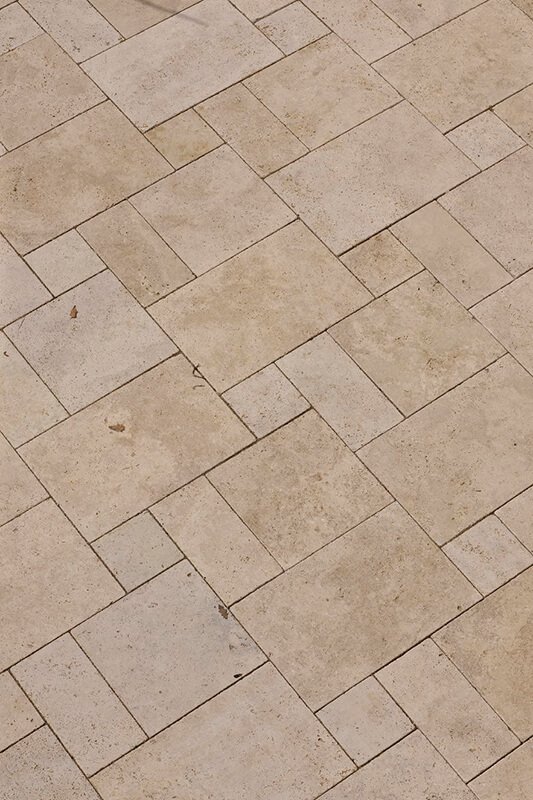 Gartenplatten Travertin Hell Romischer Verband Top Preise